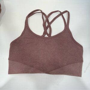 Joylab Women's Ribbed Brown Bralette